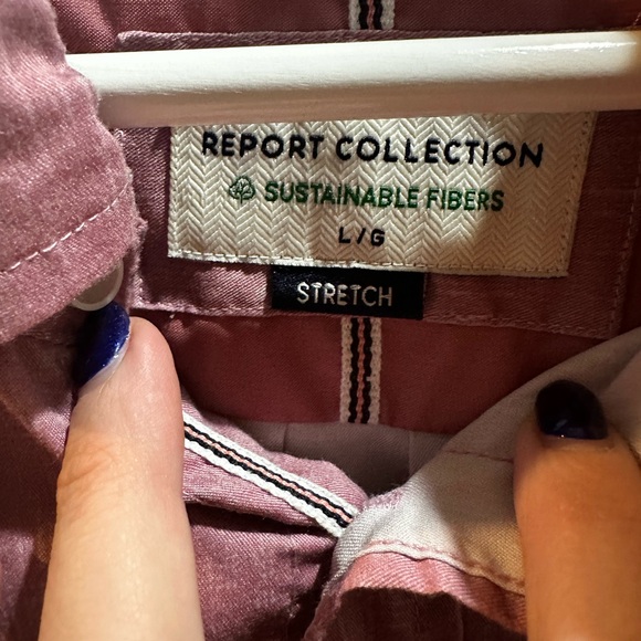 Report Collection Men’s‎ Orchid Button Up Large - Picture 3 of 7